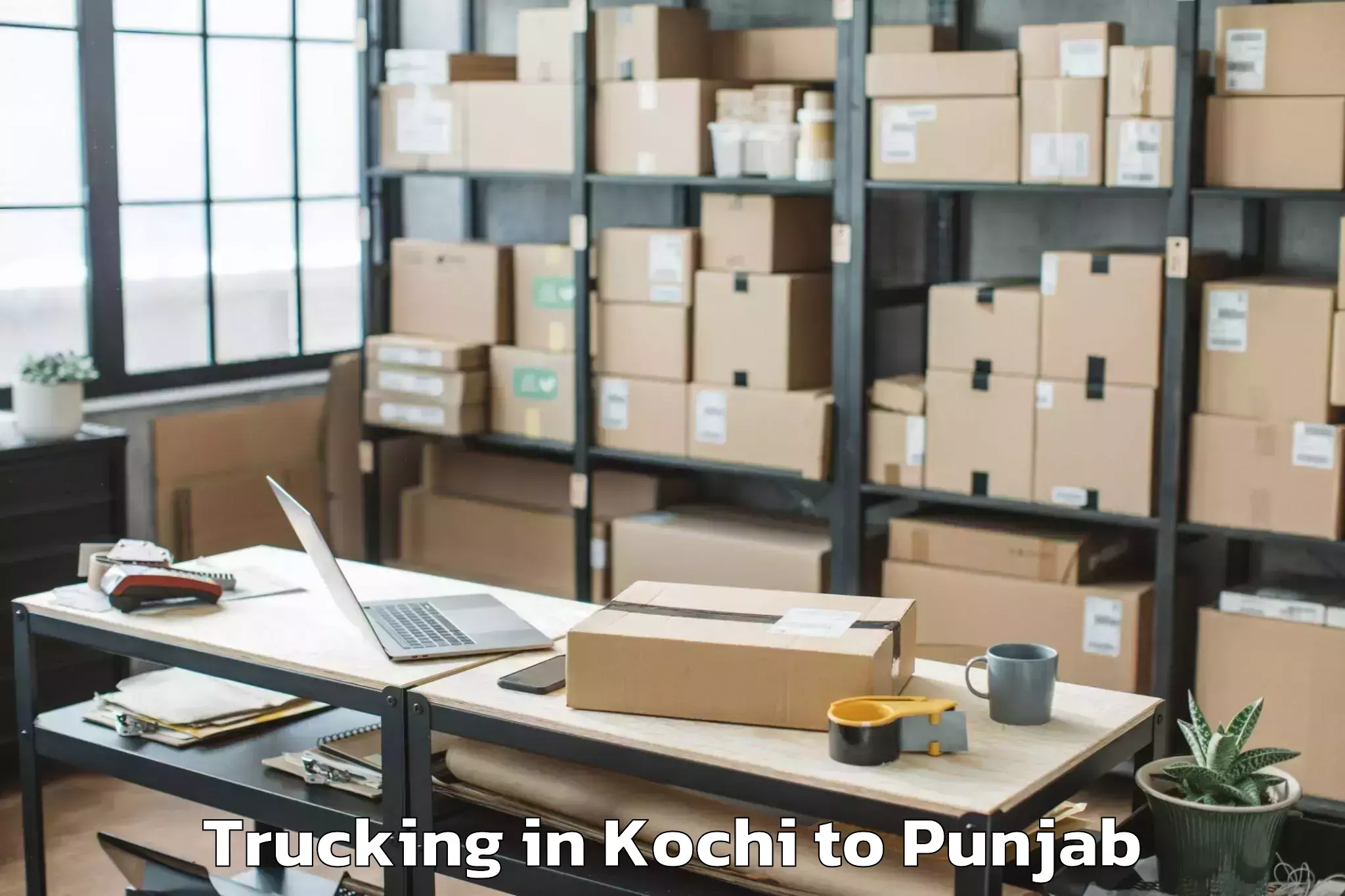 Leading Kochi to Ludhiana Airport Luh Trucking Provider